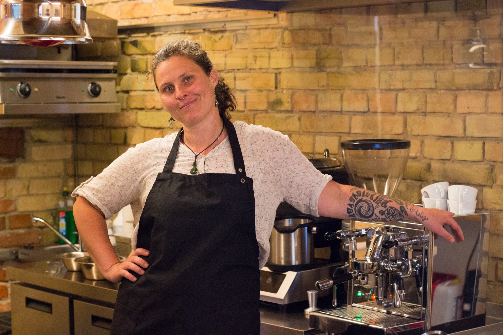 Judith Eichler in a professional kitchen